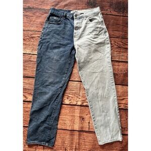Blue‎ Savvy Two tone Denim high waisted blue jeans size 7